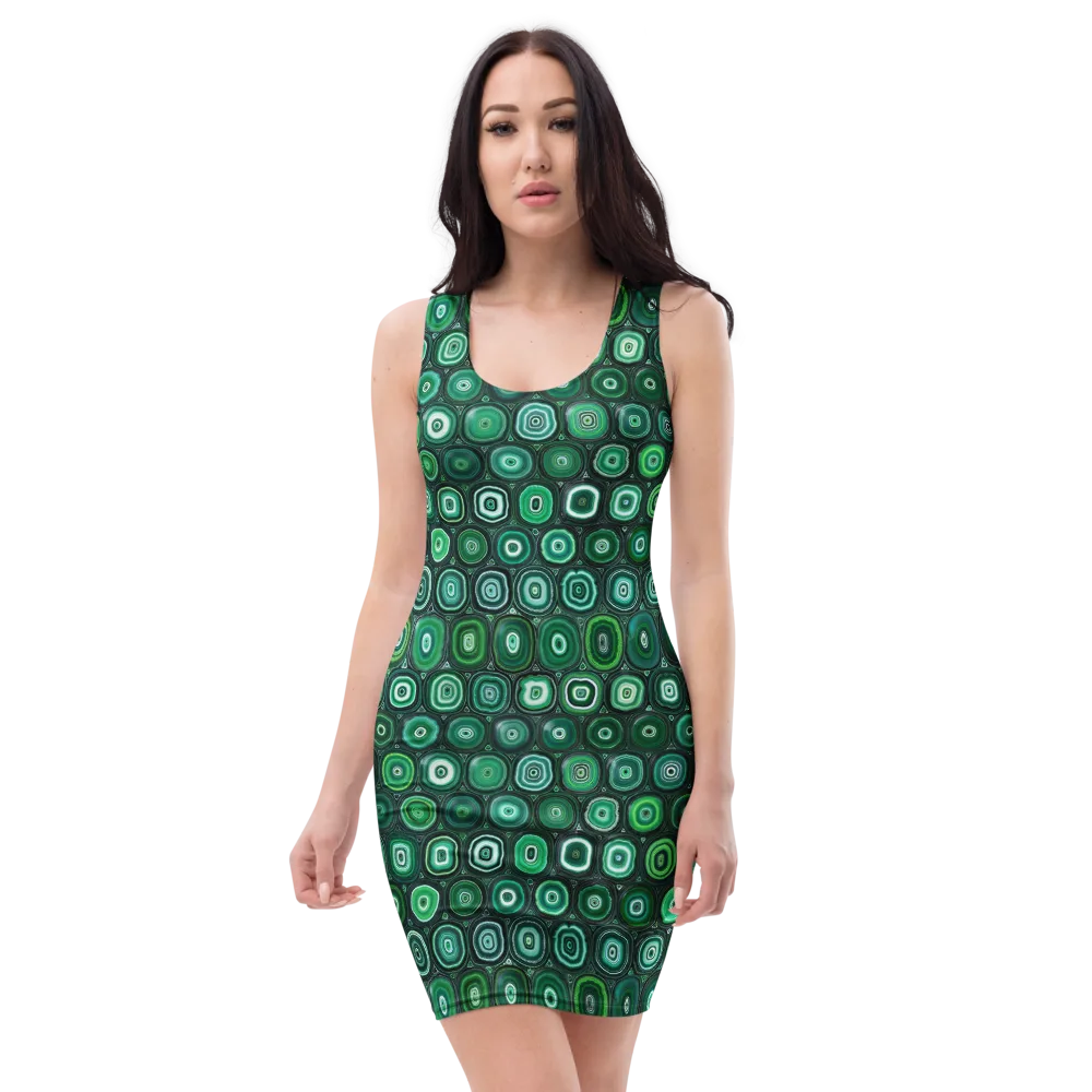 Verdant Orbit on Bodycon Dress — Front