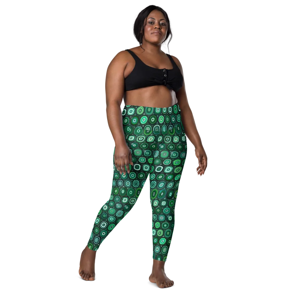 Verdant Orbit on Leggings with Pockets — Front