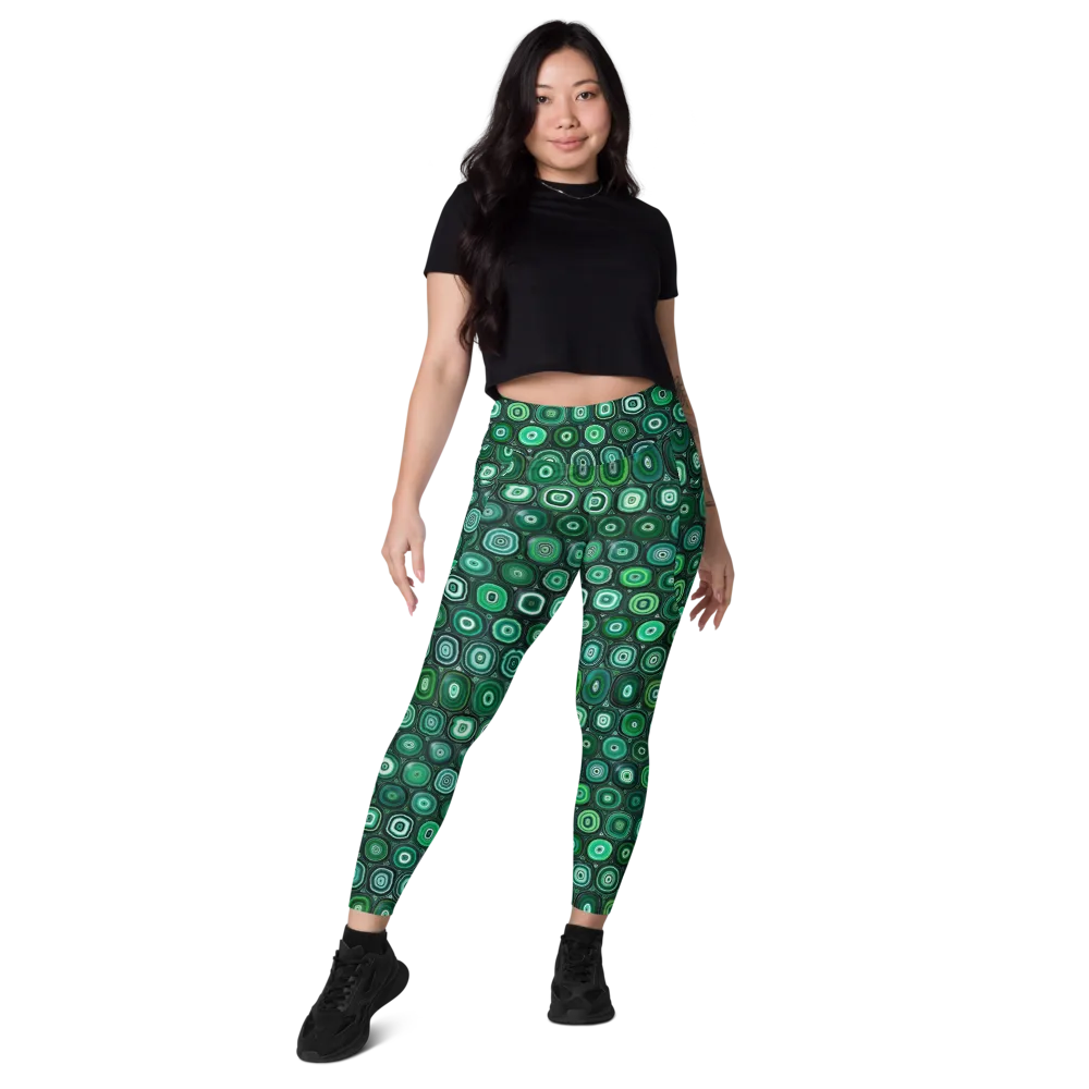 Verdant Orbit on Leggings with Pockets — Front
