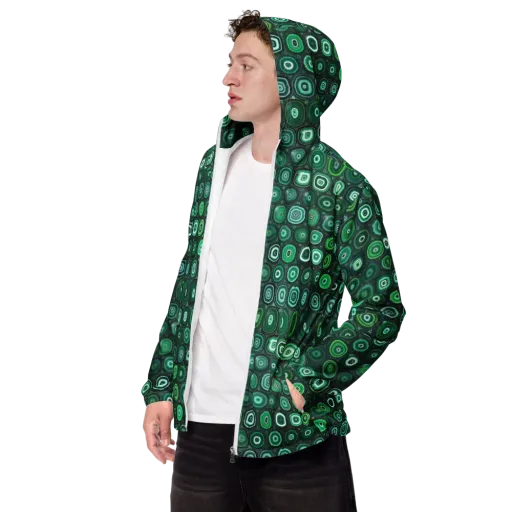 Verdant Orbit on a Men's Windbreaker