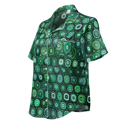 Verdant Orbit on a Women's Short Sleeve Pajama Top
