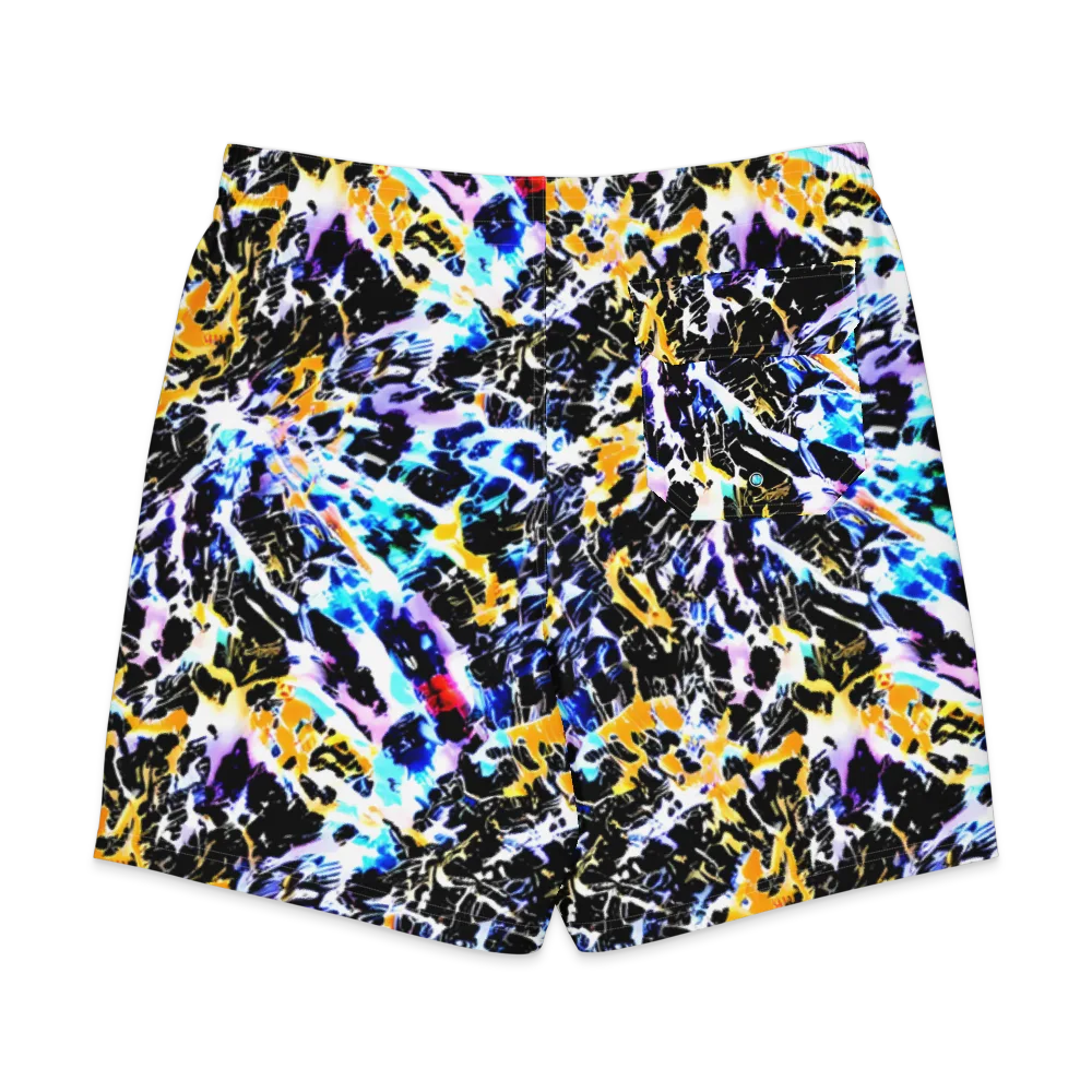 Chrome Fire on Men's Board Shorts — Back