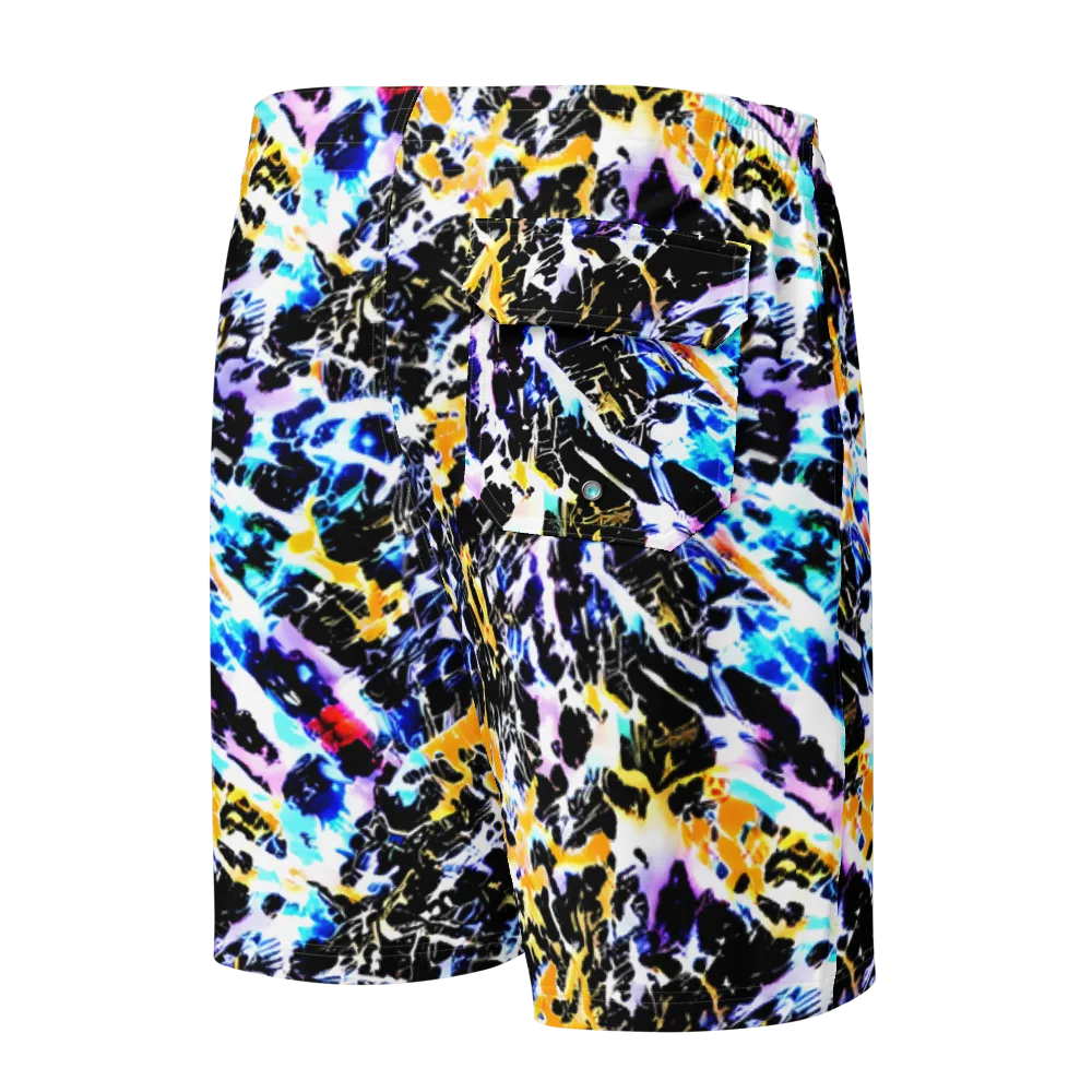 Chrome Fire on Men's Board Shorts — Back