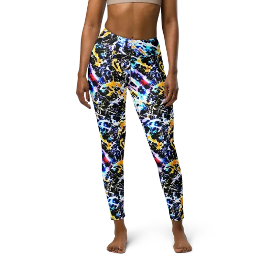 Chrome Fire on a Yoga Leggings