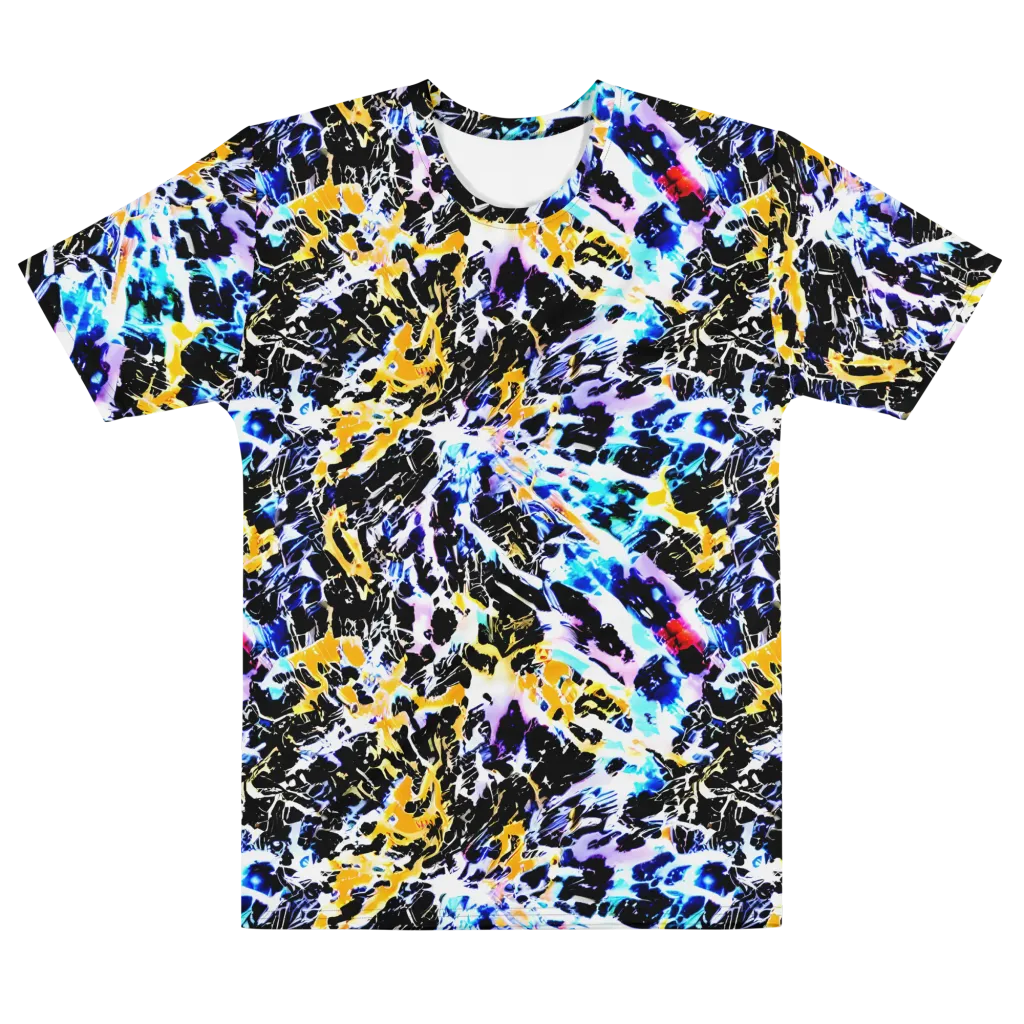 Chrome Fire on Men's Cotton Crew Neck T-Shirt — Front
