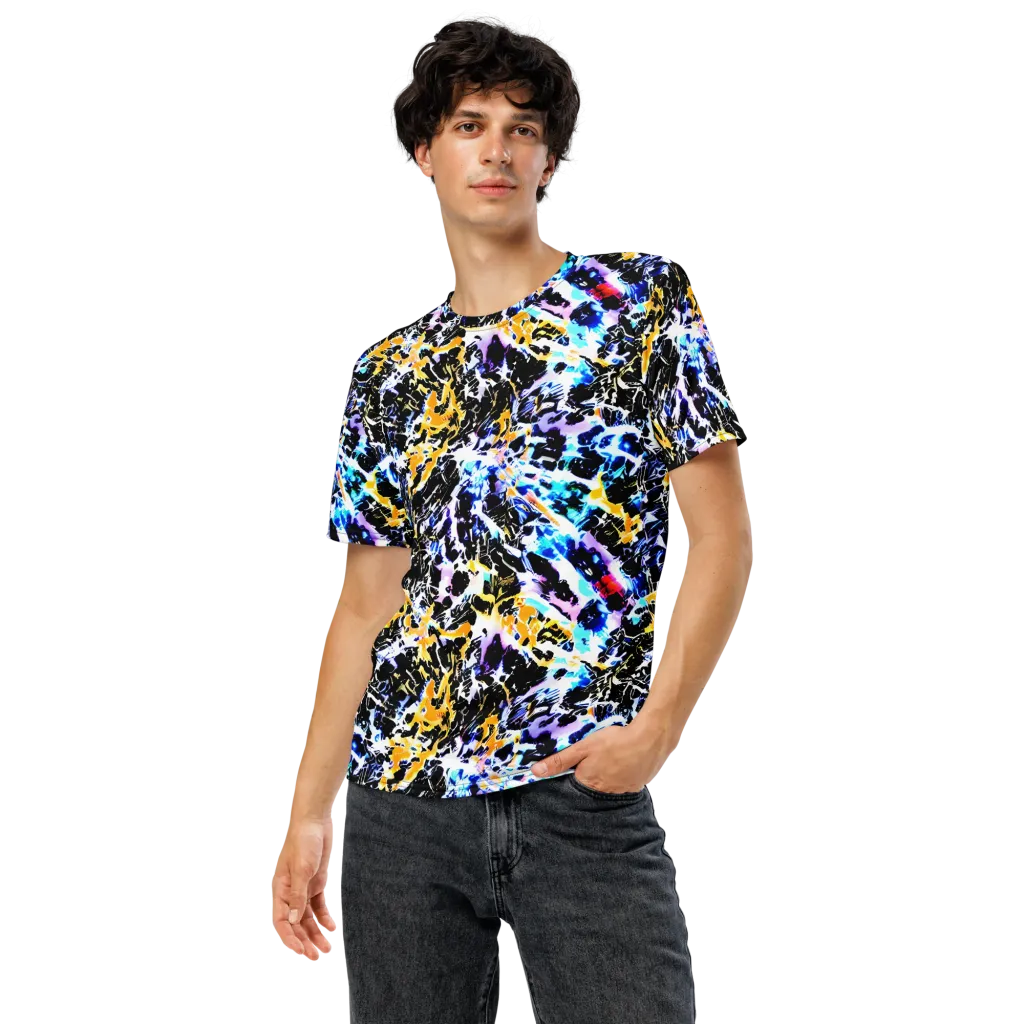 Chrome Fire on Men's Crew Neck T-Shirt — Front