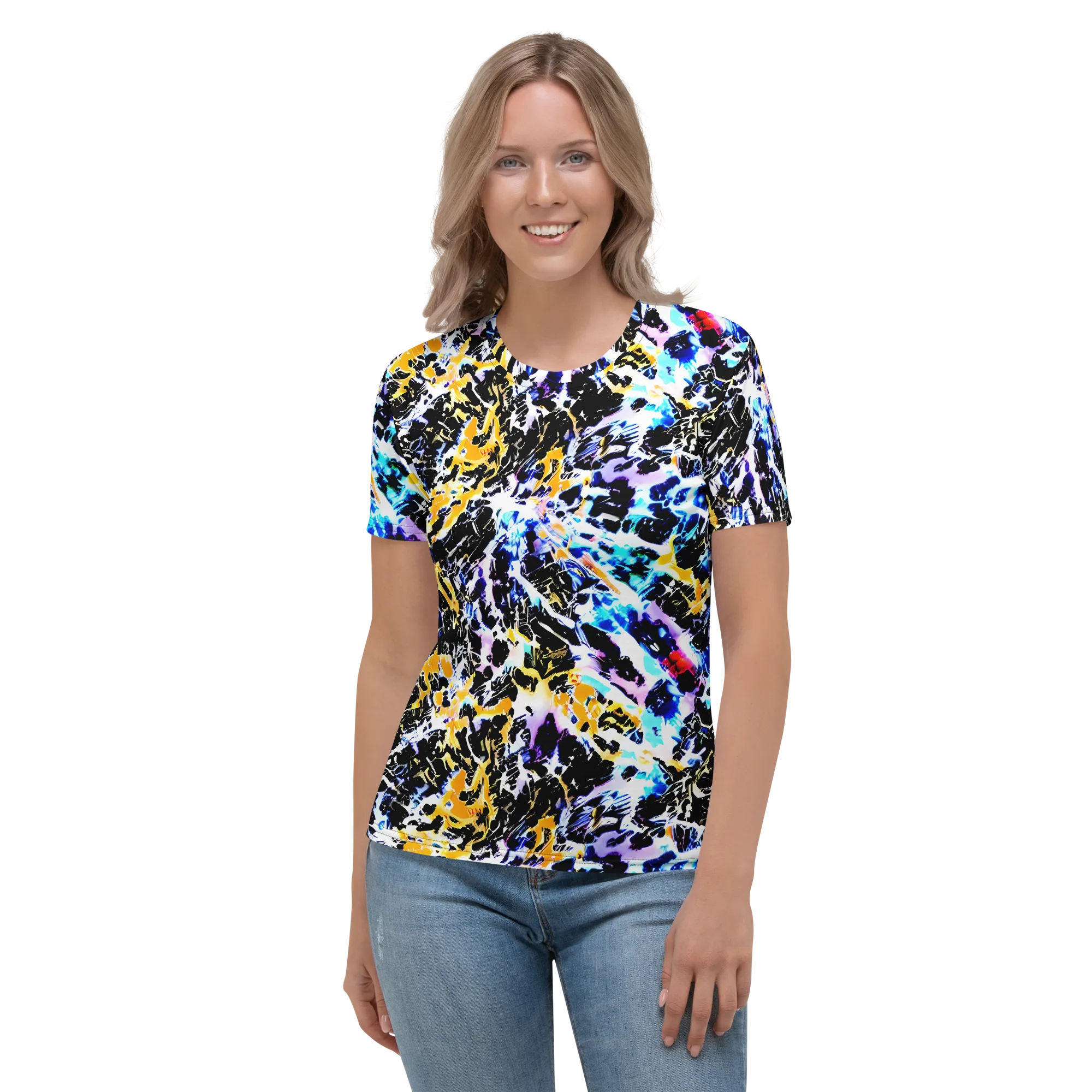 Chrome Fire on Women's Crew Neck T-Shirt — Front