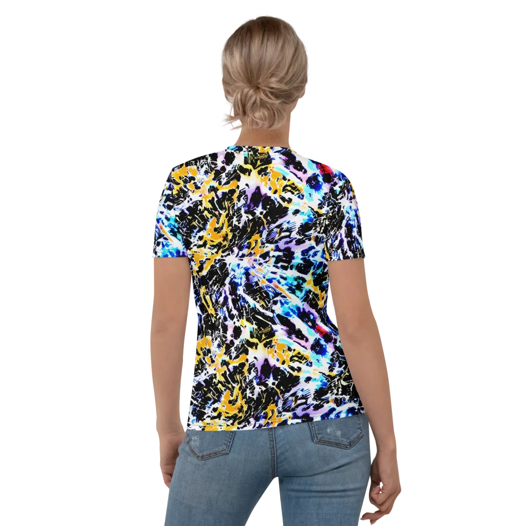Chrome Fire on Women's Crew Neck T-Shirt — Back