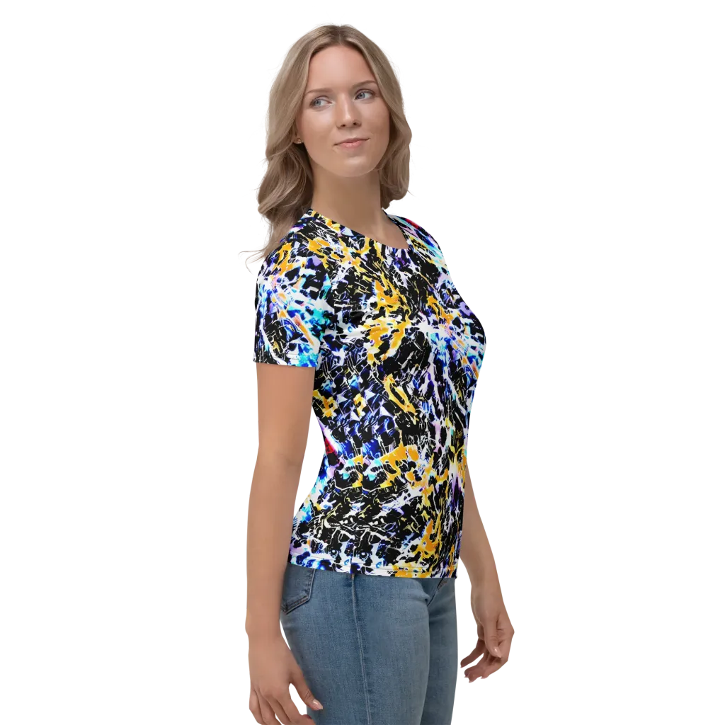 Chrome Fire on Women's Crew Neck T-Shirt — Right