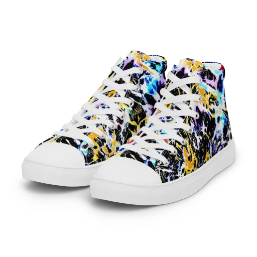 Chrome Fire on a Women's High Top Canvas Shoes