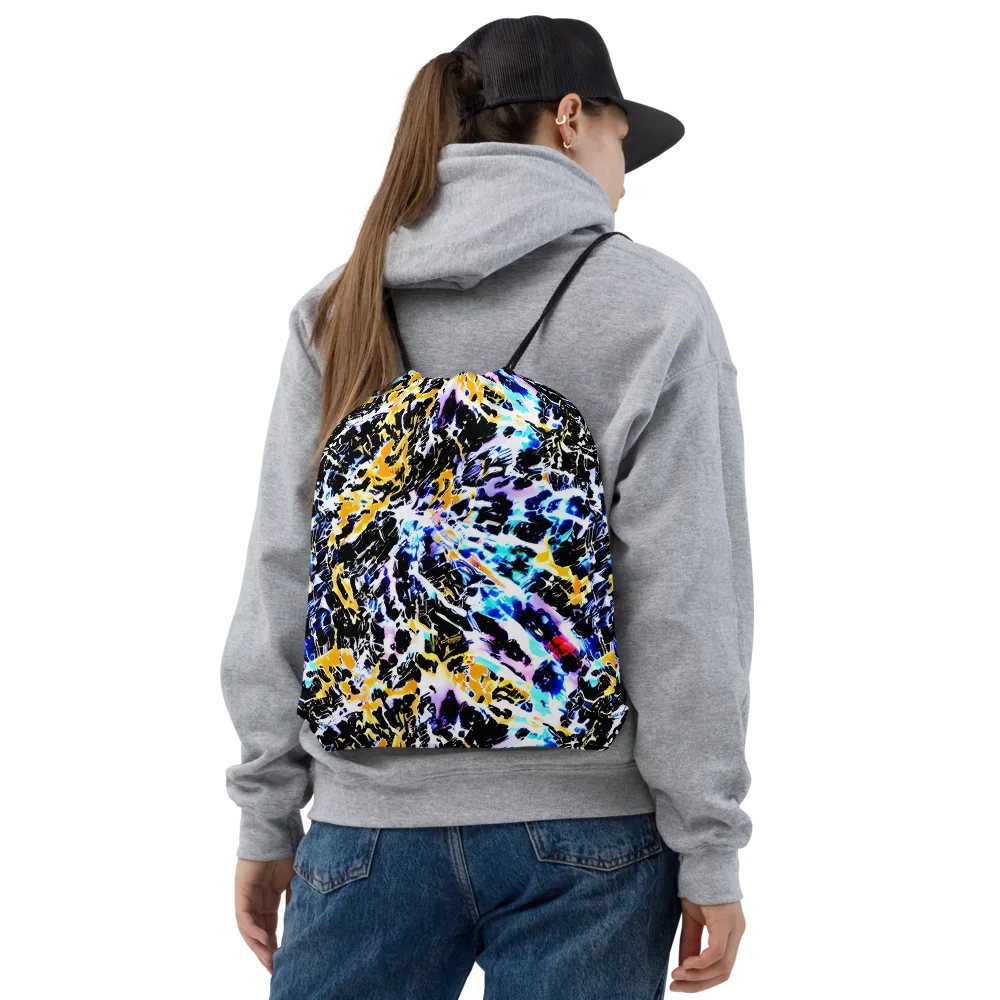 Chrome Fire on Drawstring Bag — Front