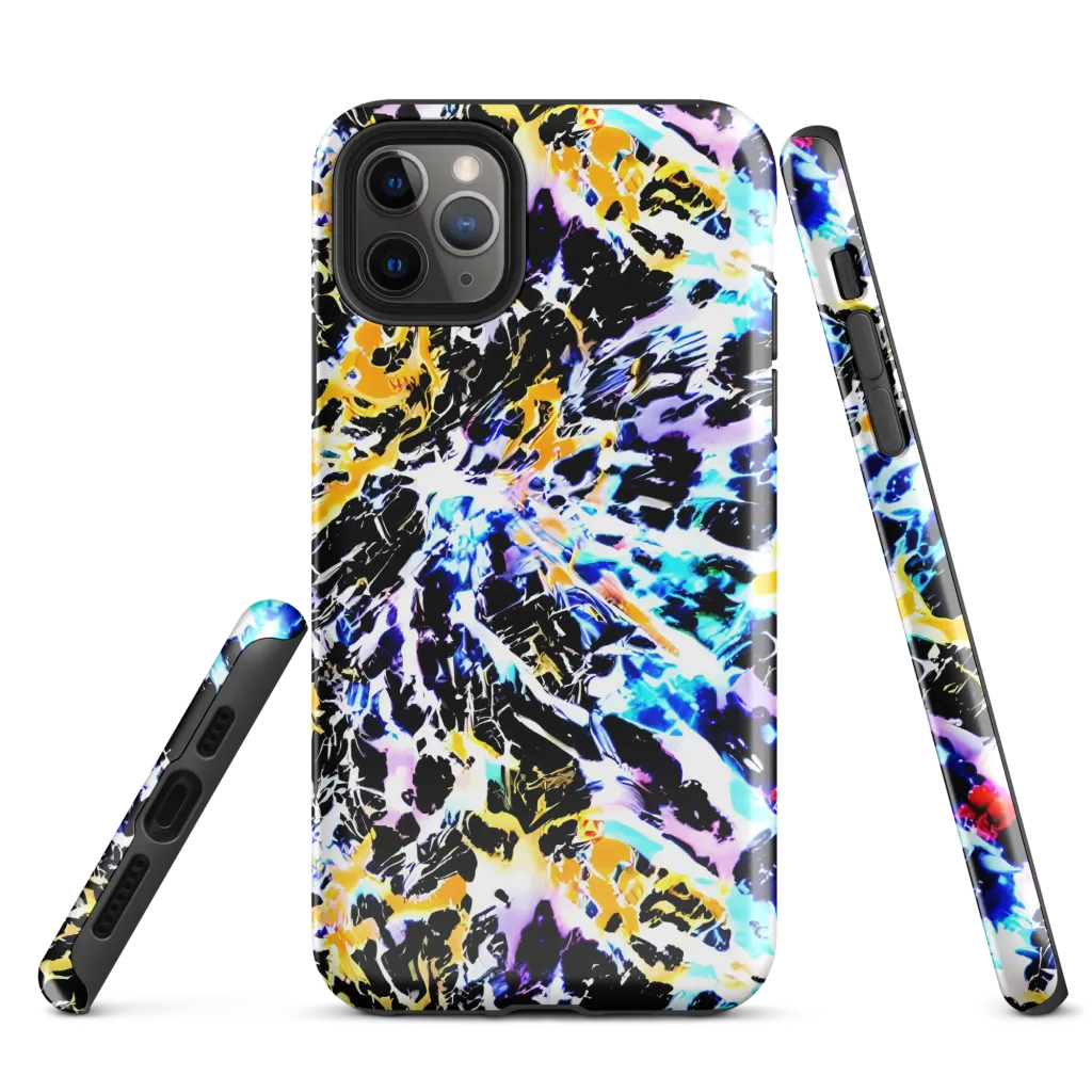 Chrome Fire on Tough Case for iPhone® — Front