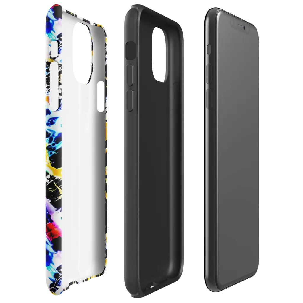 Chrome Fire on Tough Case for iPhone® — Right