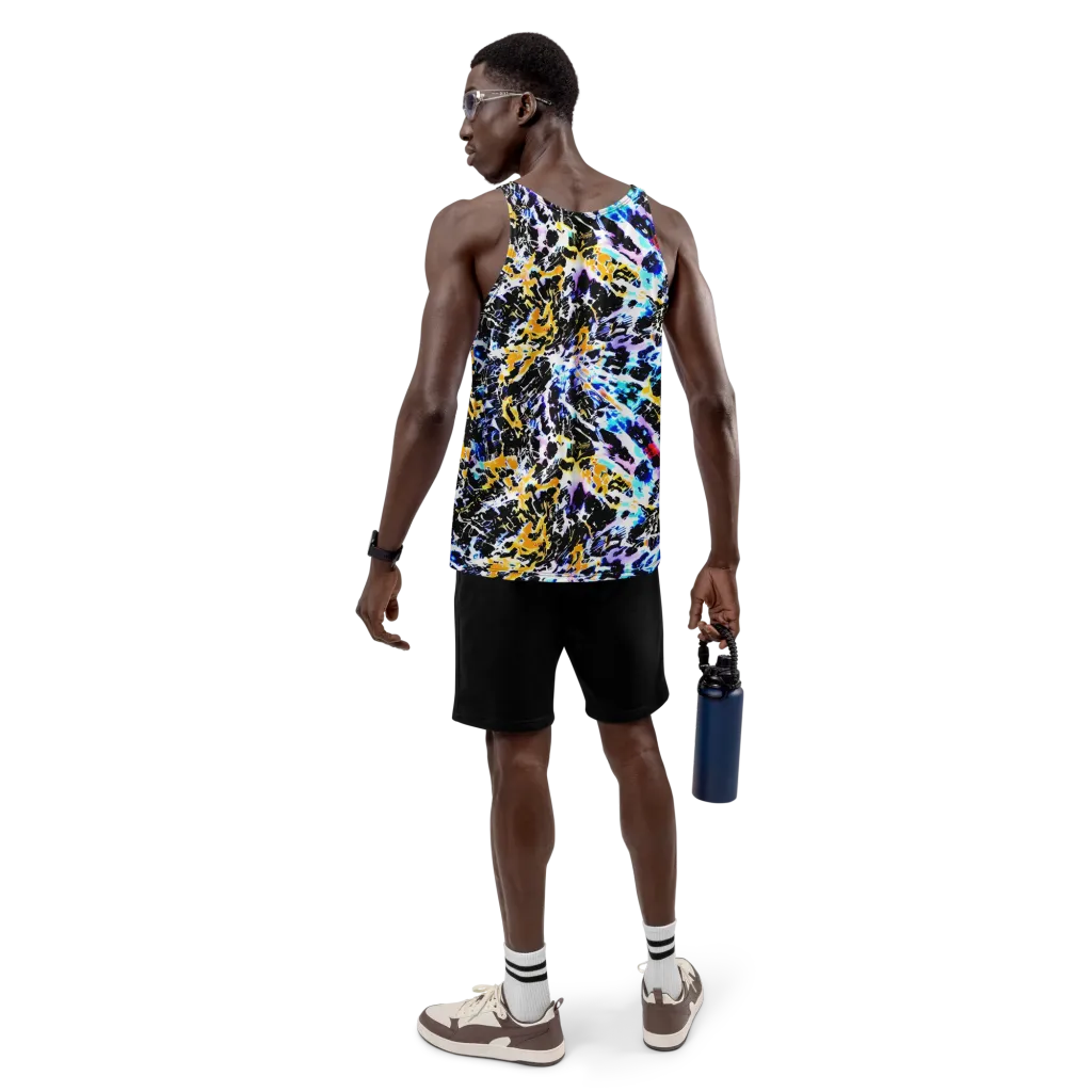 Chrome Fire on Men's Tank Top — Back
