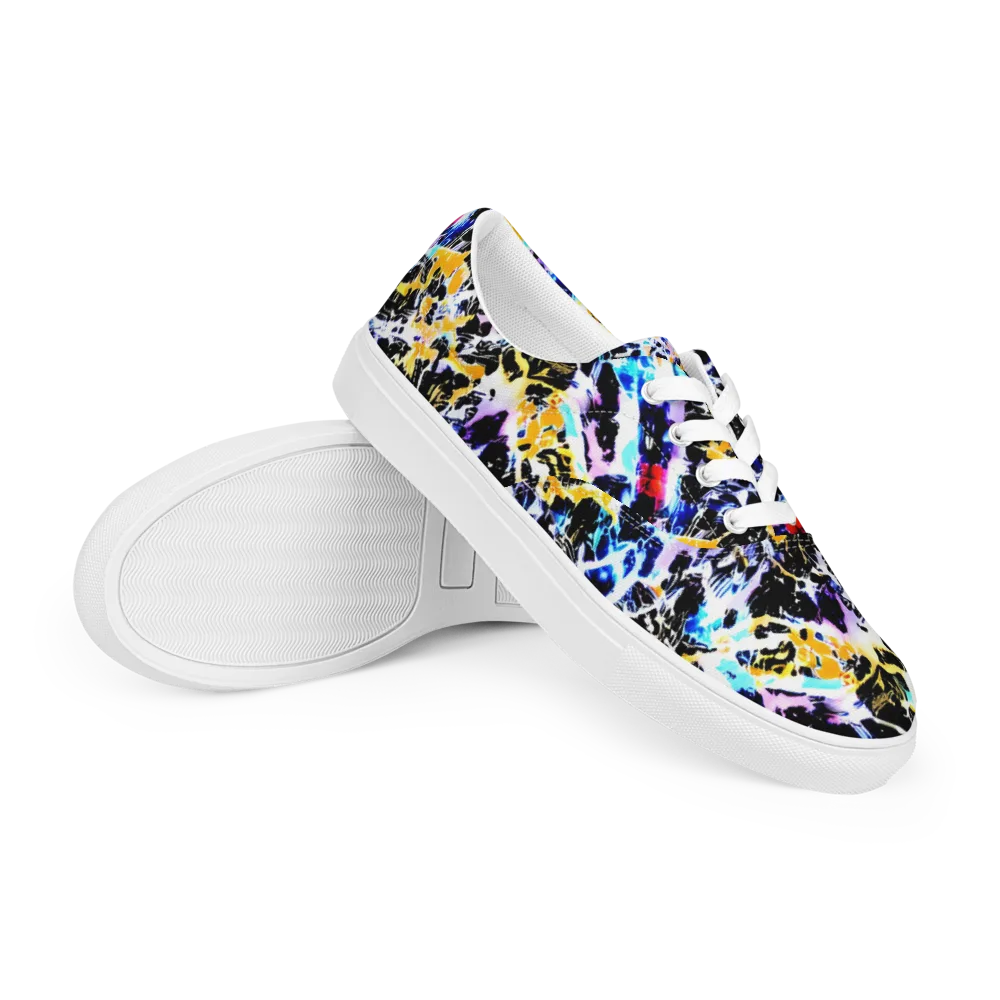 Chrome Fire on Men's Lace-Up Canvas Shoes — Right Front