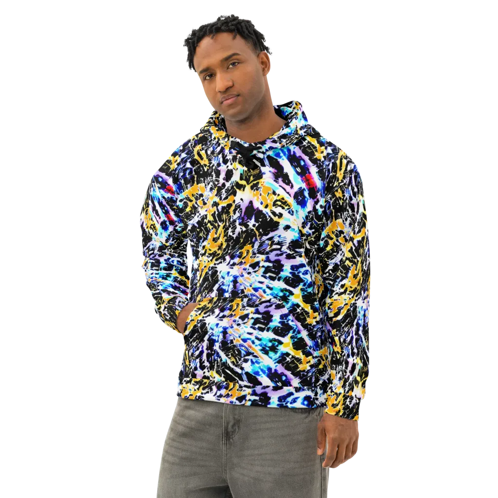 Chrome Fire on Cotton Hoodie — Left Front