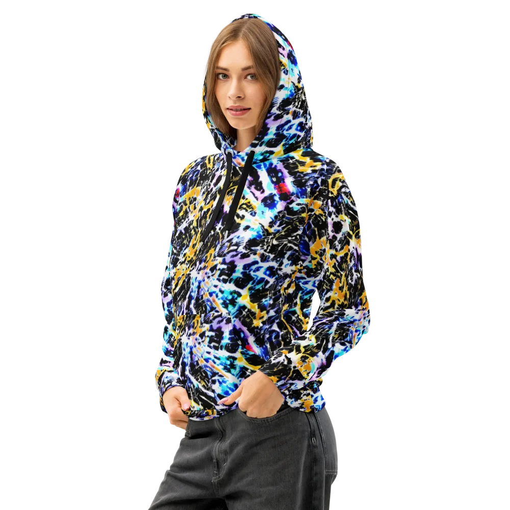 Chrome Fire on Cotton Hoodie — Left Front