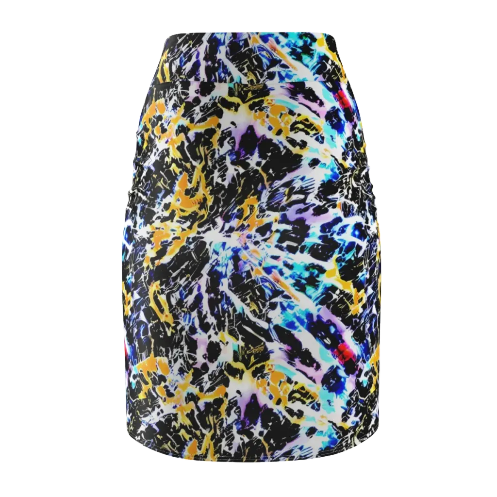 Chrome Fire on Pencil Skirt — Back