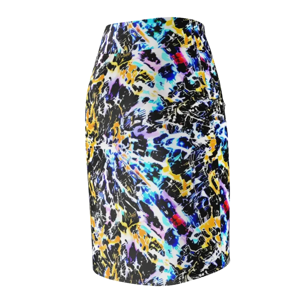 Chrome Fire on Pencil Skirt — Back Side