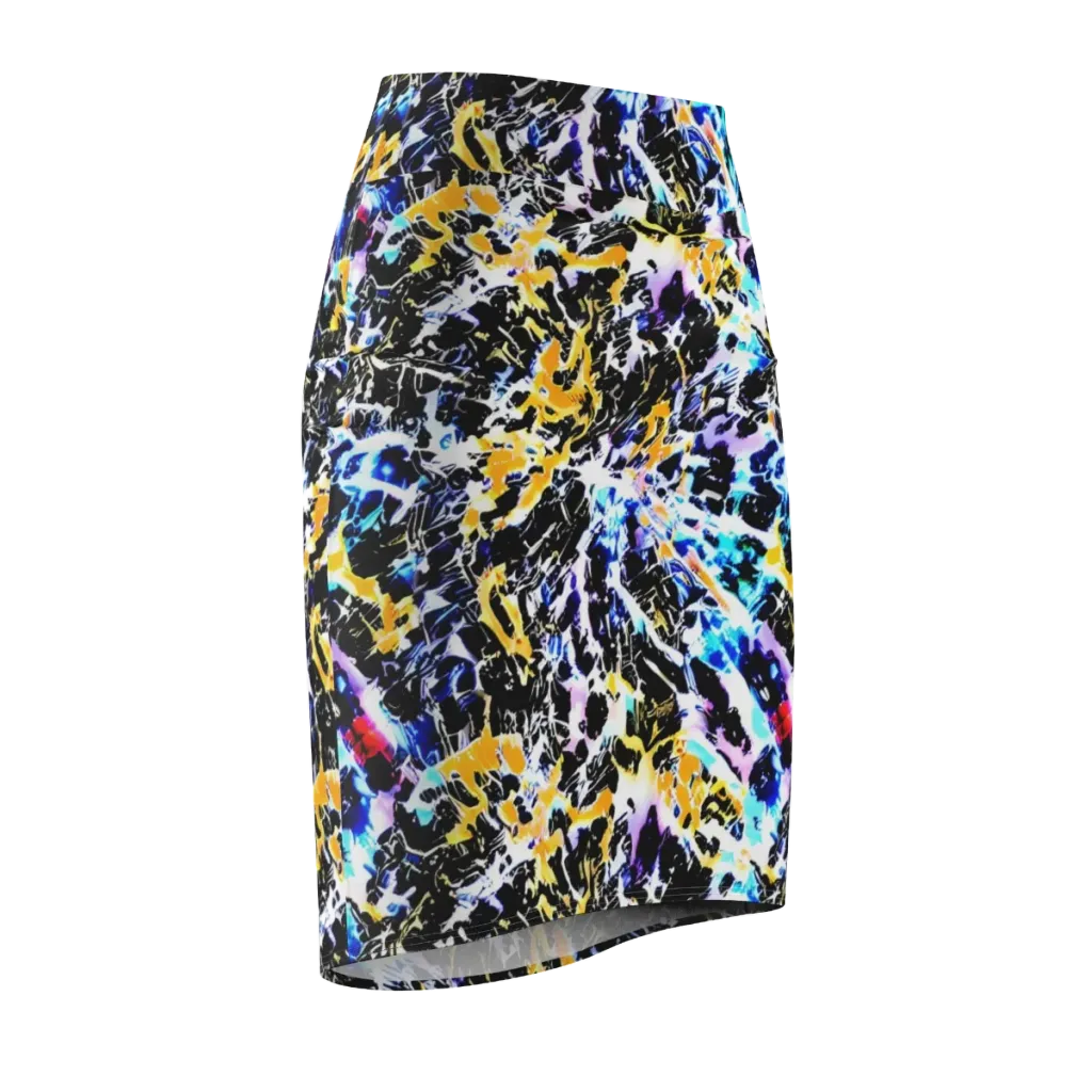 Chrome Fire on Pencil Skirt — Front Side