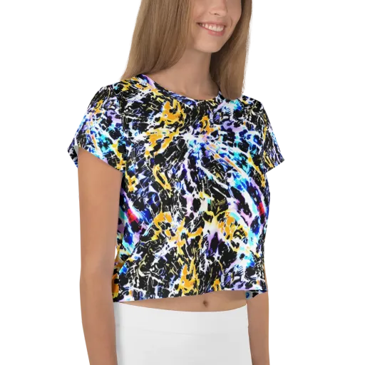 Chrome Fire on a Crop Tee