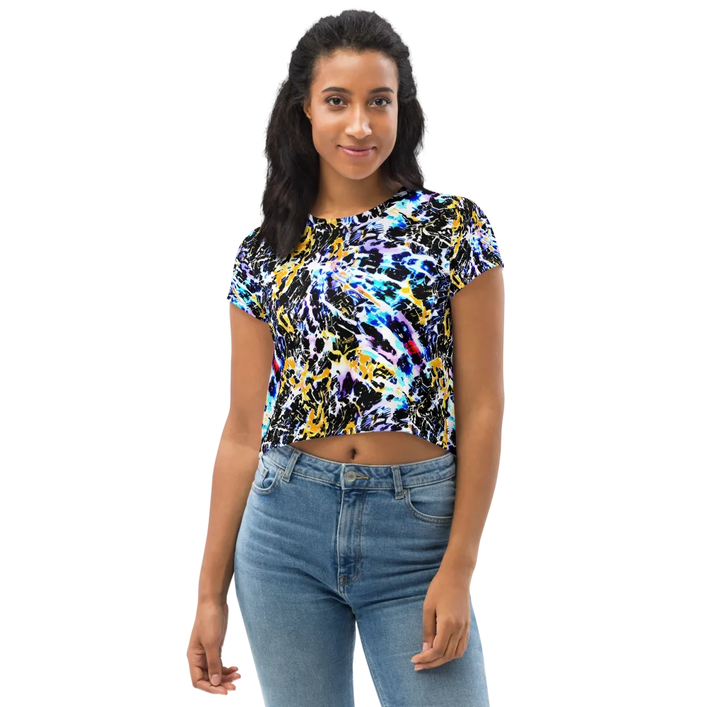 Chrome Fire on Crop Tee — Front