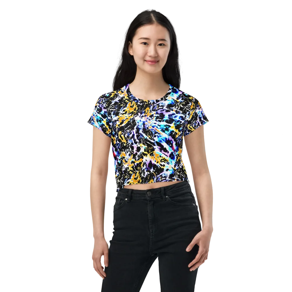 Chrome Fire on Crop Tee — Front