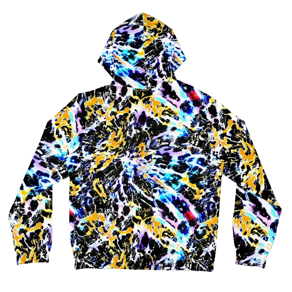 Chrome Fire on Women's Full-Zip Hoodie — Back