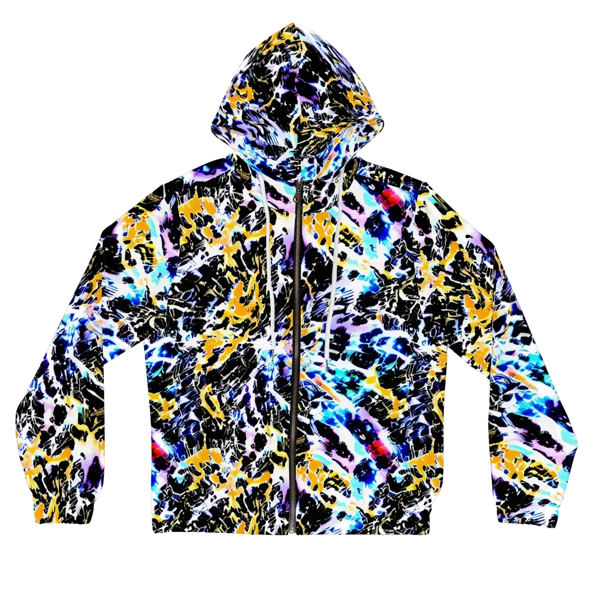 Chrome Fire on Women's Full-Zip Hoodie — Front