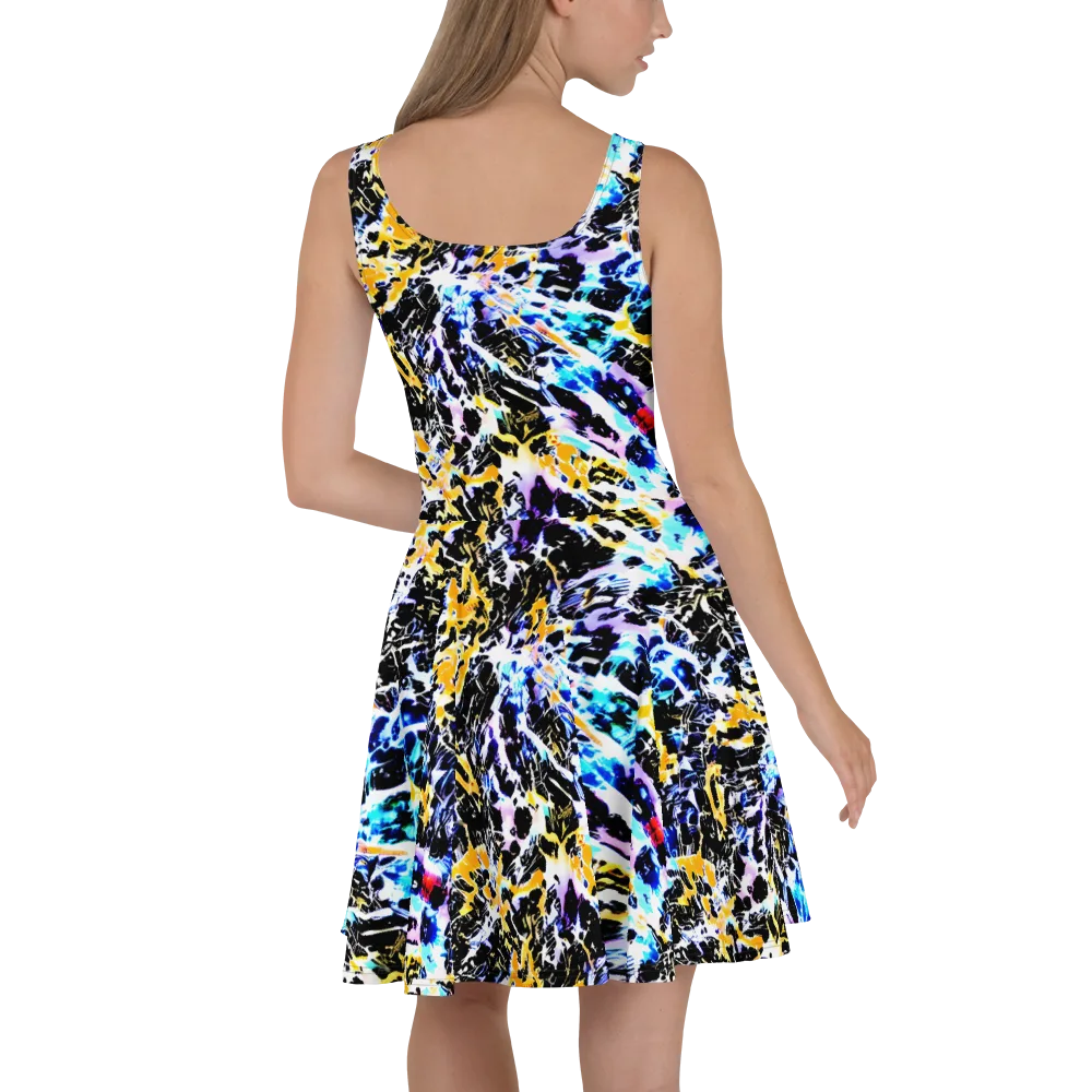 Chrome Fire on Skater Dress — Back