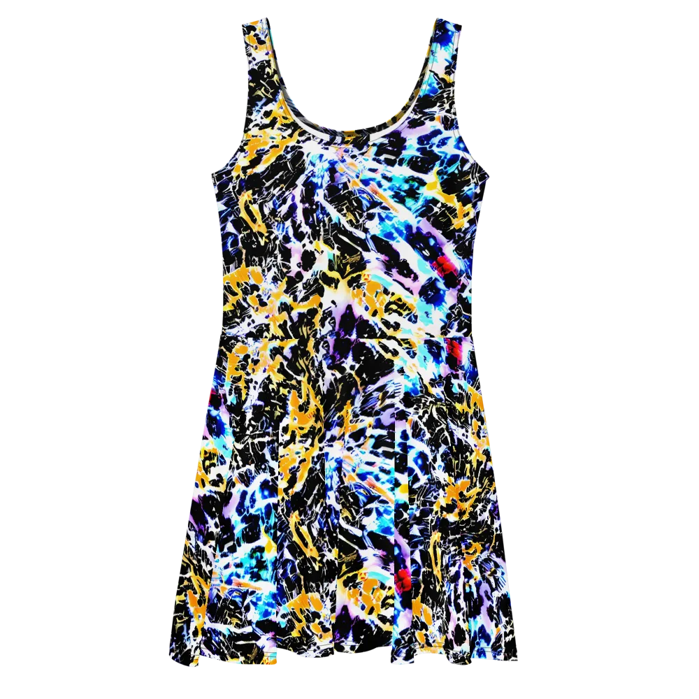 Chrome Fire on Skater Dress — Front