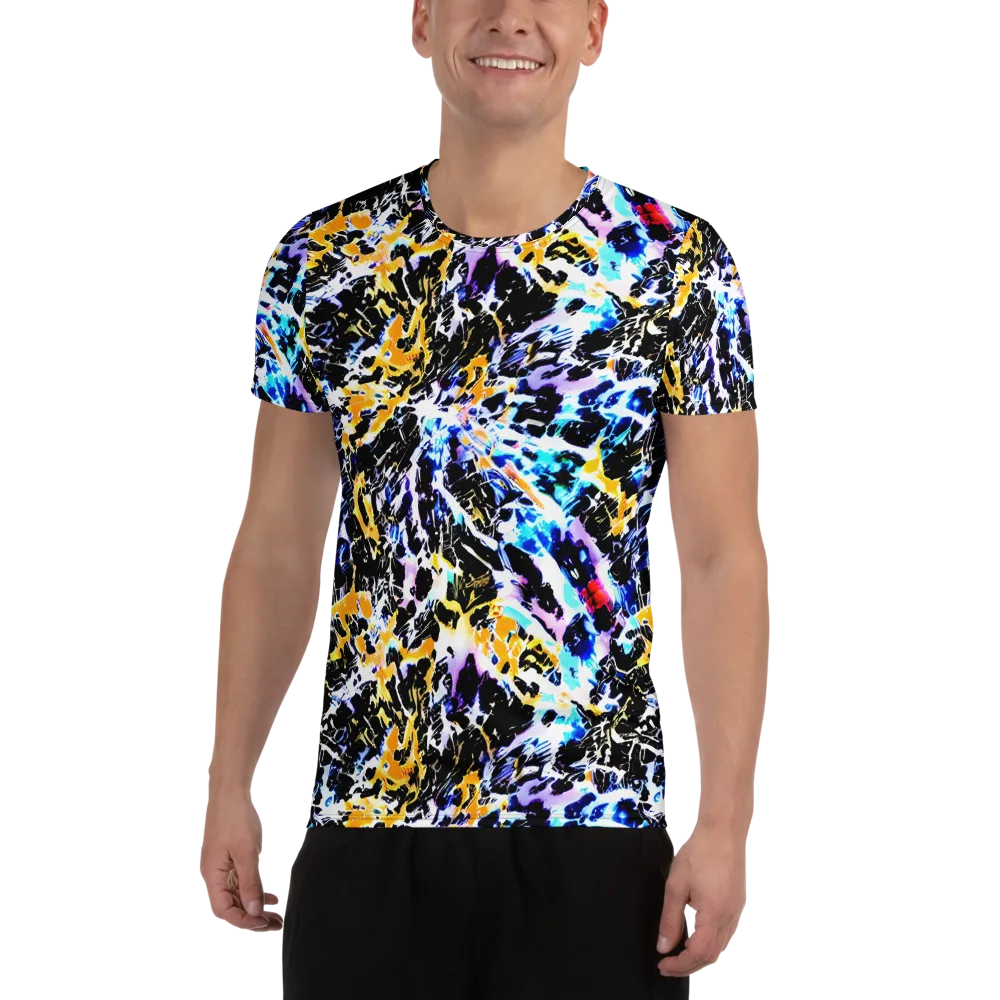 Chrome Fire on Men's Athletic T-Shirt — Front
