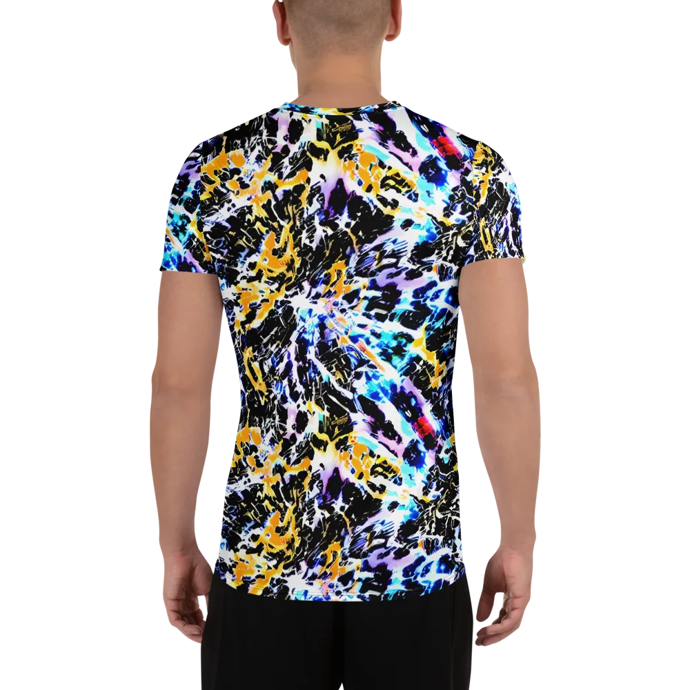 Chrome Fire on Men's Athletic T-Shirt — Back