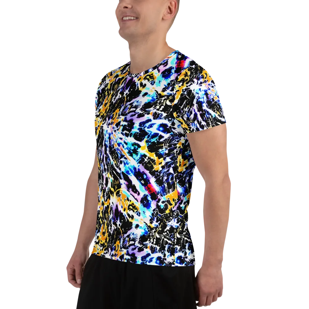 Chrome Fire on Men's Athletic T-Shirt — Left