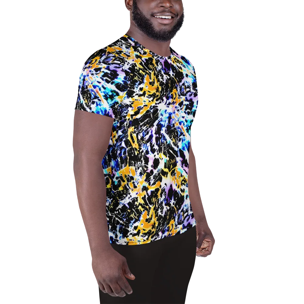 Chrome Fire on Men's Athletic T-Shirt — Right