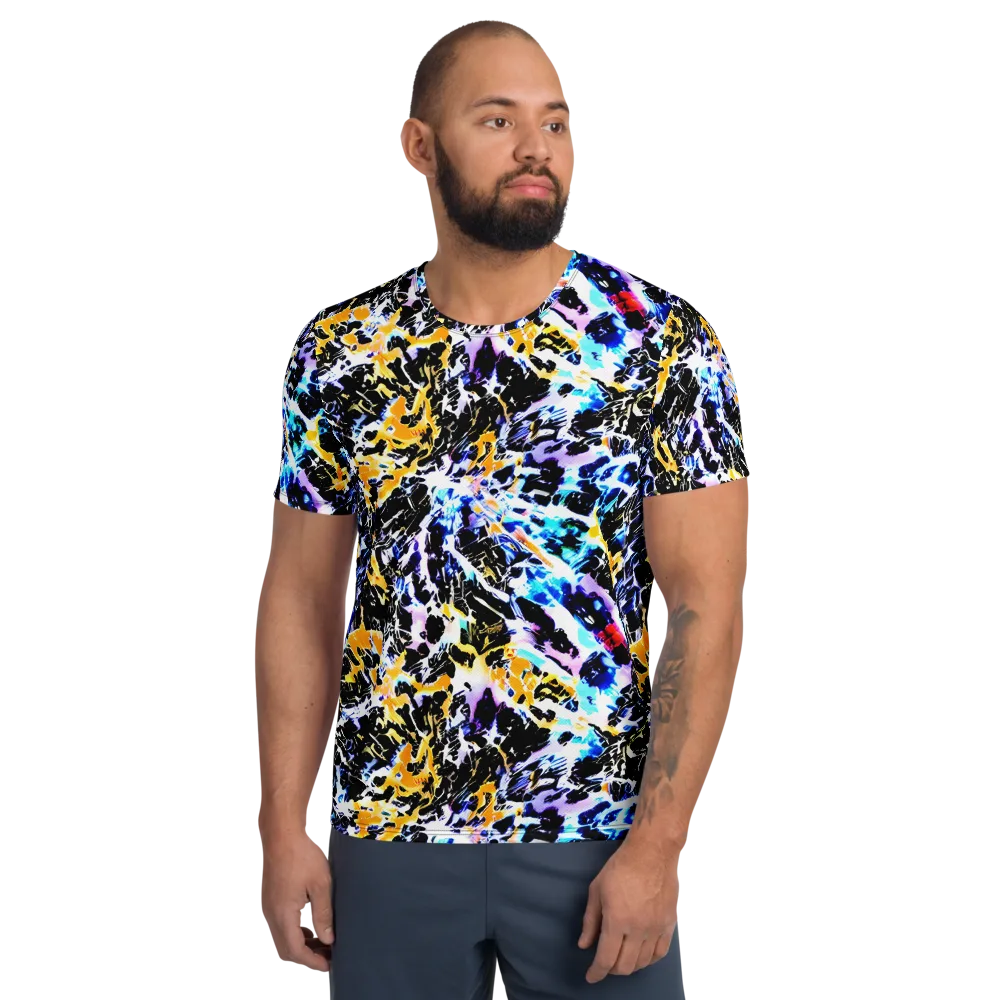 Chrome Fire on Men's Athletic T-Shirt — Front