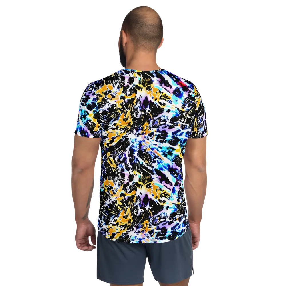 Chrome Fire on Men's Athletic T-Shirt — Back