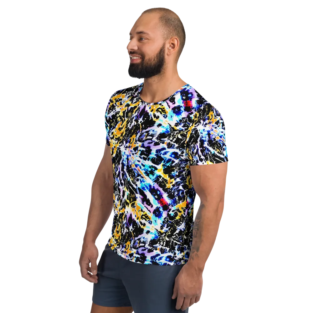 Chrome Fire on Men's Athletic T-Shirt — Left