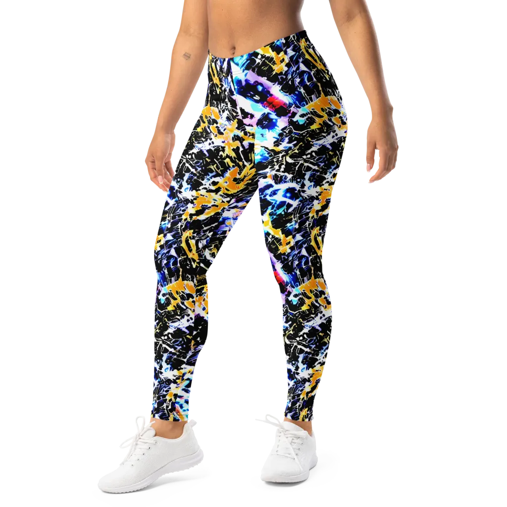 Chrome Fire on Leggings — Left Front