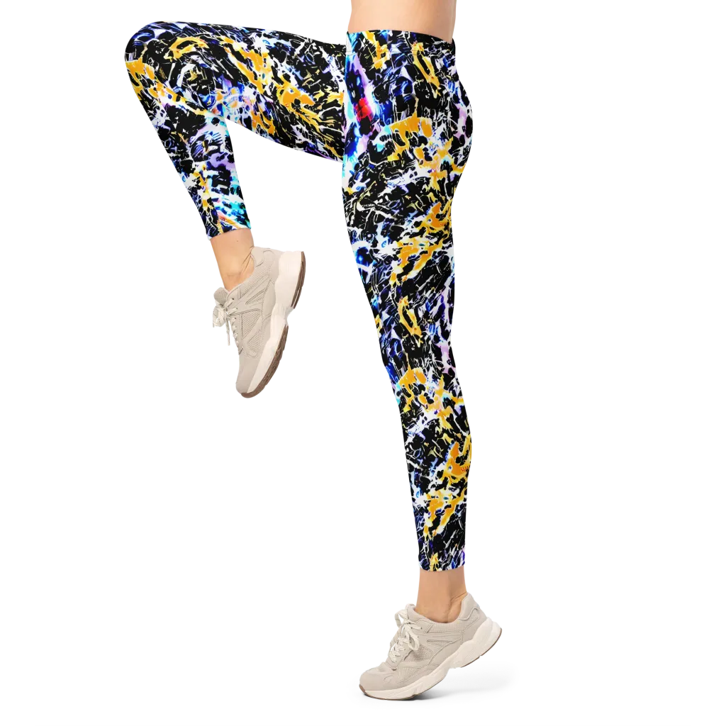 Chrome Fire on Leggings — Left