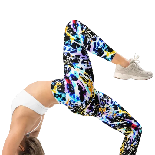 Chrome Fire on a Leggings