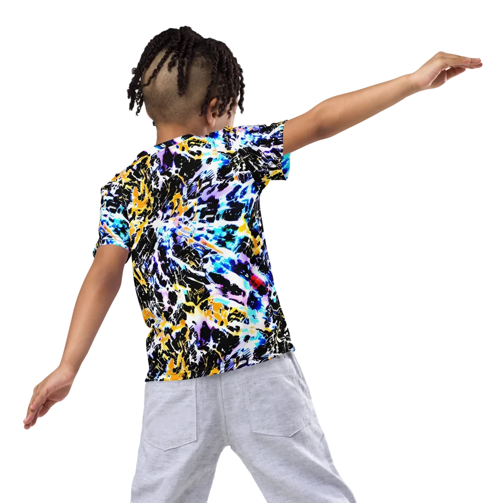 Chrome Fire on Kids Crew Neck T-Shirt — Back