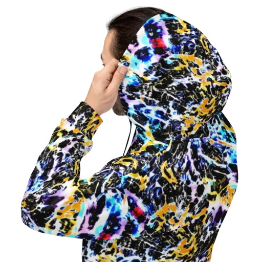 Chrome Fire on a Hoodie