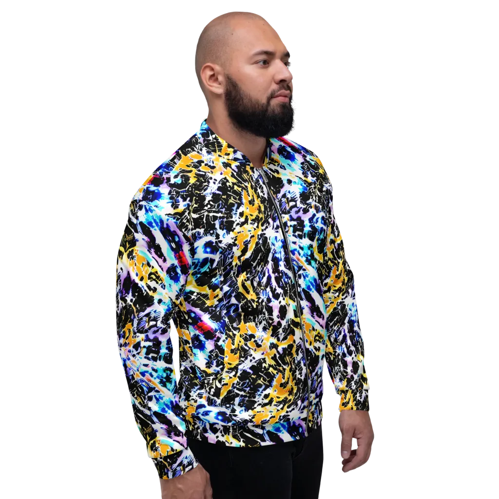 Chrome Fire on Bomber Jacket — Right