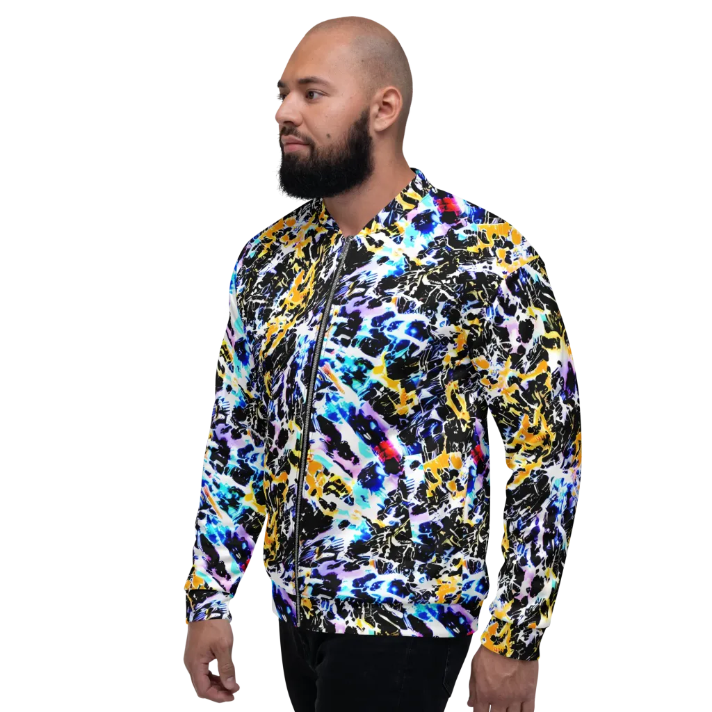 Chrome Fire on Bomber Jacket — Left