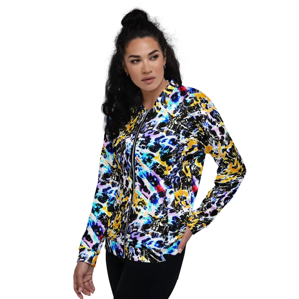 Chrome Fire on Bomber Jacket — Left