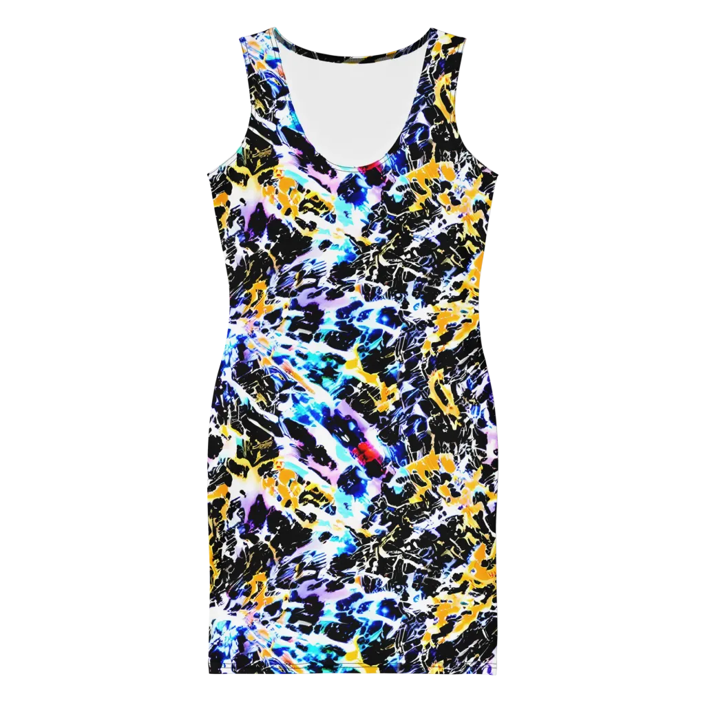 Chrome Fire on Bodycon Dress — Front