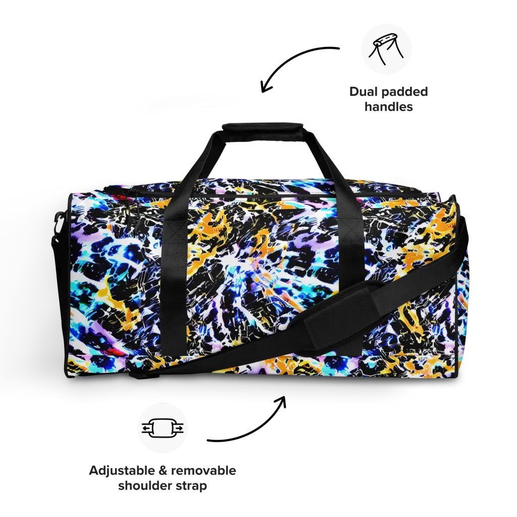 Chrome Fire on Duffle Bag — Front