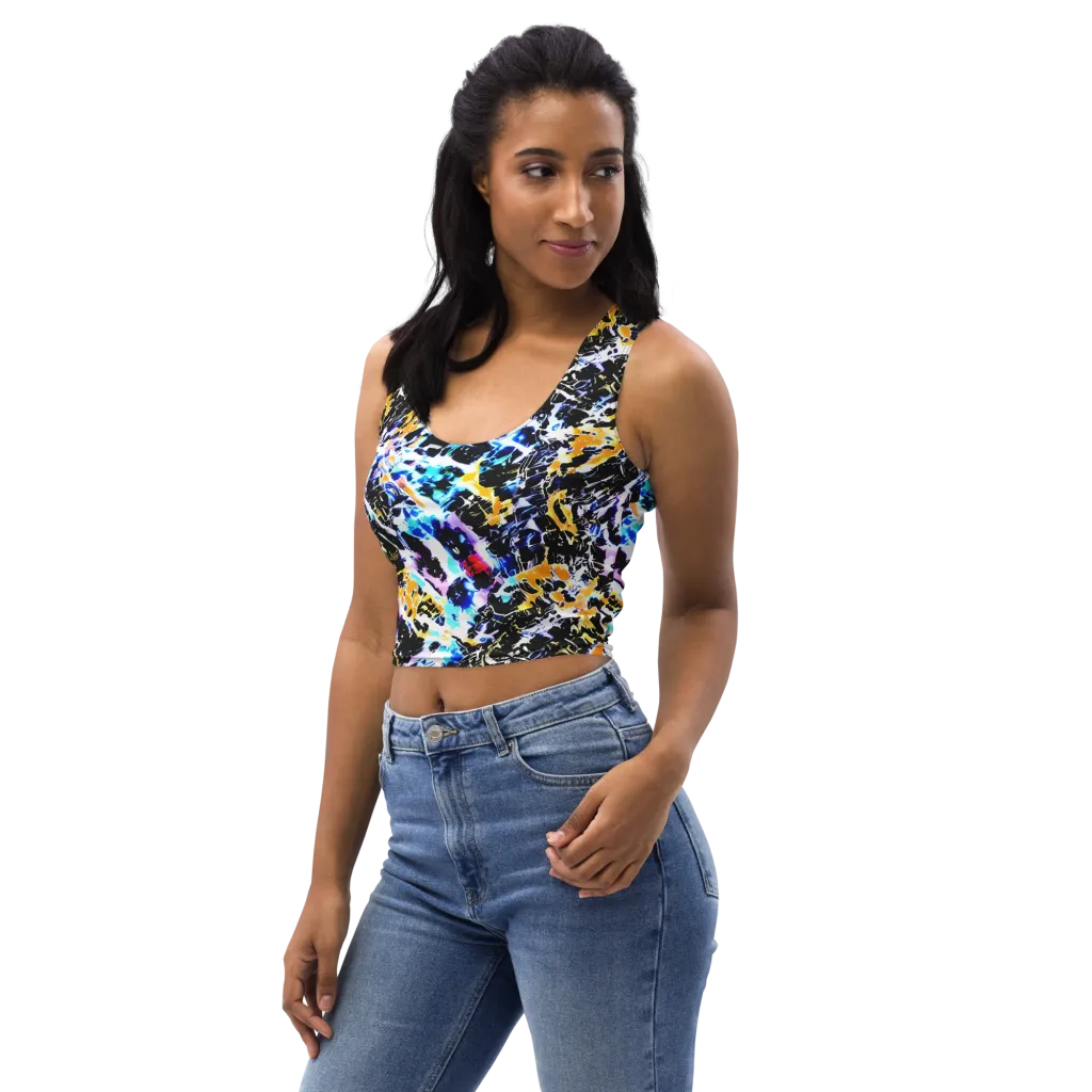 Chrome Fire on Crop Top — Left Front