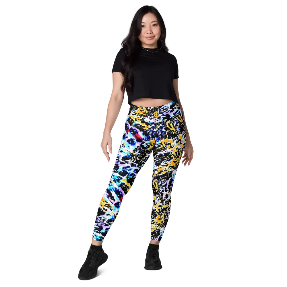 Chrome Fire on Leggings with Pockets — Front